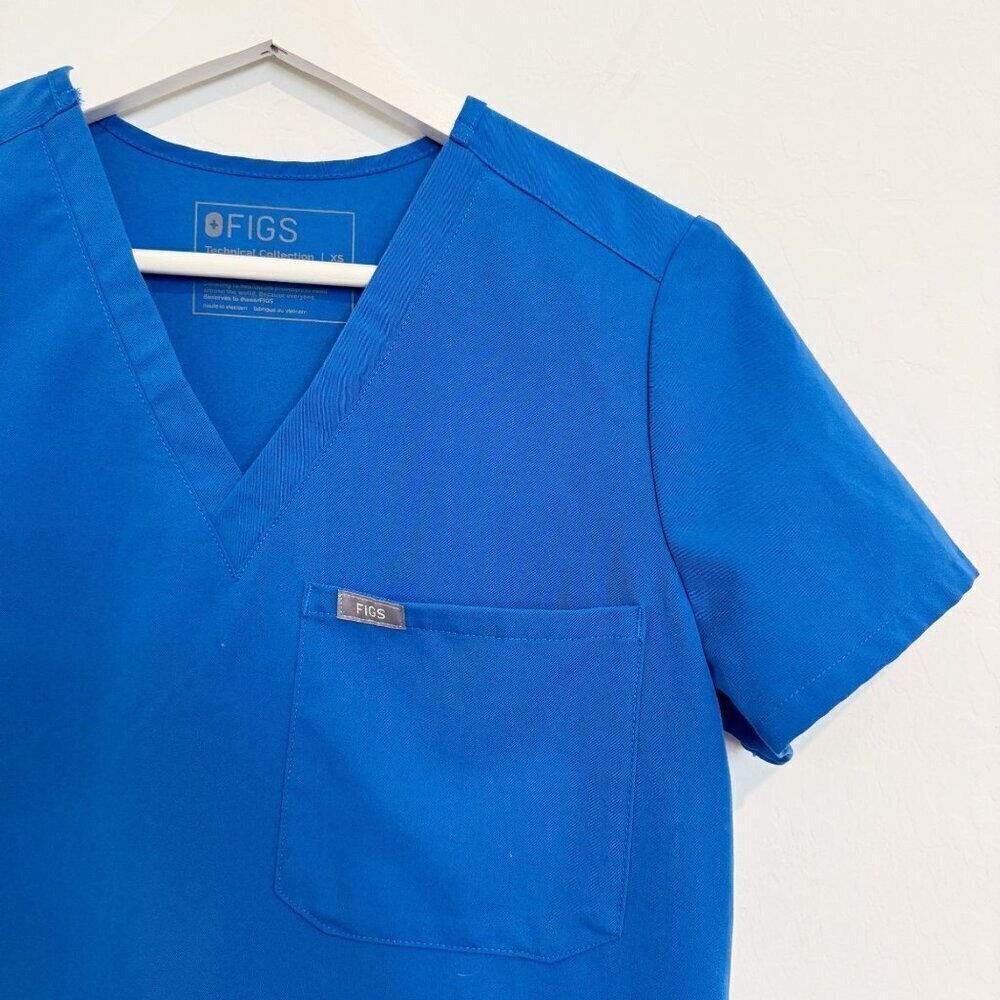 Figs Catarina Scrub Top XS Medical Nurse Technical Comfort Work V Neck - Picture 2 of 6